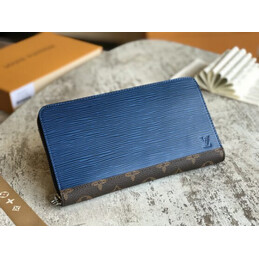Replica Louis Vuitton Blue Epi Leather Zippy Organizer Wallet - Style 2