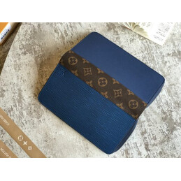 Replica Louis Vuitton Blue Epi Leather Zippy Organizer Wallet - Style 2