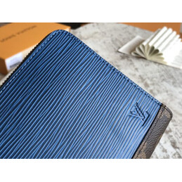 Replica Louis Vuitton Blue Epi Leather Zippy Organizer Wallet - Style 2