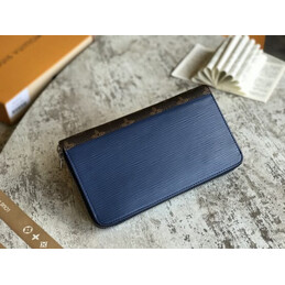 Replica Louis Vuitton Blue Epi Leather Zippy Organizer Wallet - Style 2