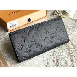 Replica Louis Vuitton Black Monogram Shadow Brazza Wallet