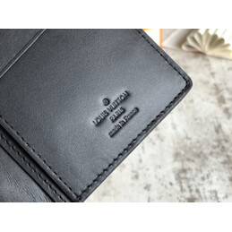 Replica Louis Vuitton Black Monogram Shadow Brazza Wallet