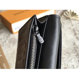 Replica Louis Vuitton Black Monogram Shadow Brazza Wallet