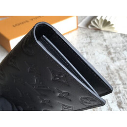 Replica Louis Vuitton Black Monogram Shadow Brazza Wallet