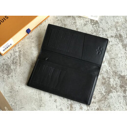 Replica Louis Vuitton Black Monogram Shadow Brazza Wallet
