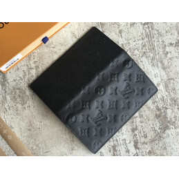 Replica Louis Vuitton Black Monogram Shadow Brazza Wallet