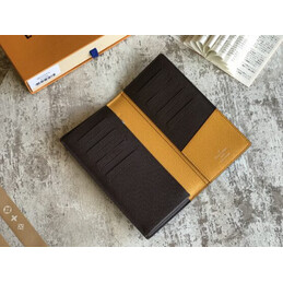 Replica Louis Vuitton Blue Epi Leather Brown Trim Brazza Wallet