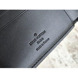 Replica Louis Vuitton Black Monogram Shadow Multiple Wallet