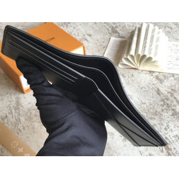Replica Louis Vuitton Black Monogram Shadow Multiple Wallet