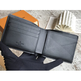 Replica Louis Vuitton Black Monogram Shadow Multiple Wallet