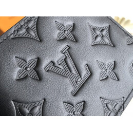 Replica Louis Vuitton Black Monogram Shadow Multiple Wallet