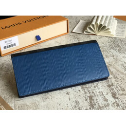Replica Louis Vuitton White Epi Leather Black Trim Brazza Wallet