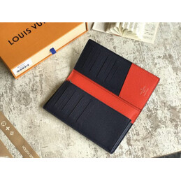 Replica Louis Vuitton White Epi Leather Black Trim Brazza Wallet