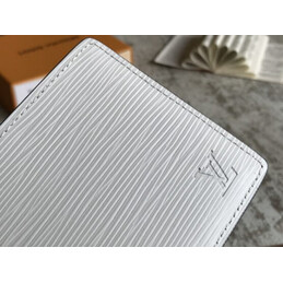 Replica Louis Vuitton White Epi Leather Black Trim Multiple Wallet
