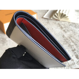 Replica Louis Vuitton White Epi Leather Black Trim Multiple Wallet