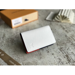 Replica Louis Vuitton White Epi Leather Red Trim Pocket Organizer