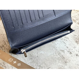 Replica Louis Vuitton Blue Epi Leather Oversized LV Brazza Wallet