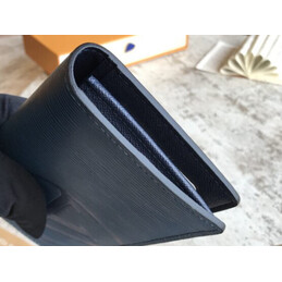 Replica Louis Vuitton Blue Epi Leather Oversized LV Brazza Wallet