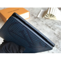 Replica Louis Vuitton Blue Epi Leather Oversized LV Multiple Wallet