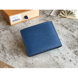 Replica Louis Vuitton Blue Epi Leather Oversized LV Multiple Wallet