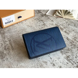 Replica Louis Vuitton Navy Blue Epi Leather Oversized LV Pocket Organizer