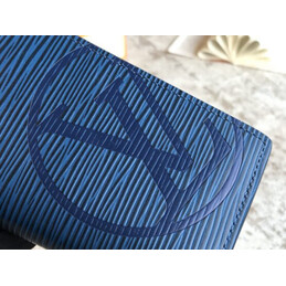 Replica Louis Vuitton Navy Blue Epi Leather Oversized LV Pocket Organizer