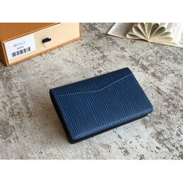 Replica Louis Vuitton Navy Blue Epi Leather Oversized LV Pocket Organizer