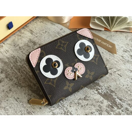Replica Louis Vuitton Brown Monogram Owl Patch Zippy Coin Purse