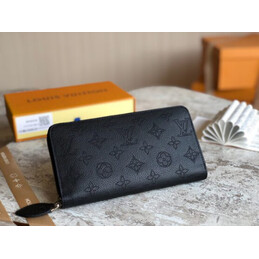 Replica Louis Vuitton Black Embossed Monogram Zippy Wallet - Style 2