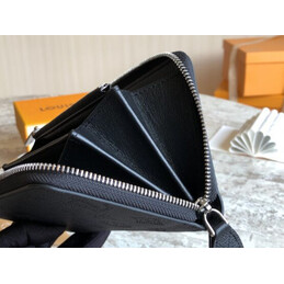 Replica Louis Vuitton Black Embossed Monogram Zippy Wallet - Style 2