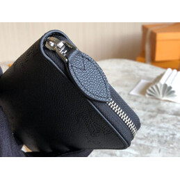 Replica Louis Vuitton Black Embossed Monogram Zippy Wallet - Style 2