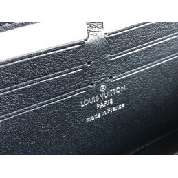 Replica Louis Vuitton Black Embossed Monogram Zippy Wallet - Style 2