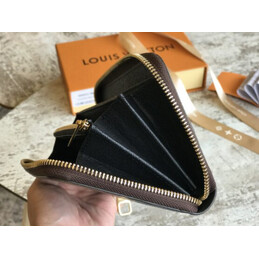 Replica Louis Vuitton Brown Monogram Blue Band Zippy Wallet