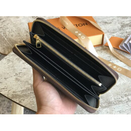 Replica Louis Vuitton Brown Monogram Blue Band Zippy Wallet