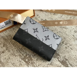 Replica Louis Vuitton Black White Monogram Split Pocket Organizer