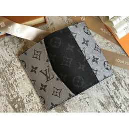 Replica Louis Vuitton Black White Monogram Split Pocket Organizer