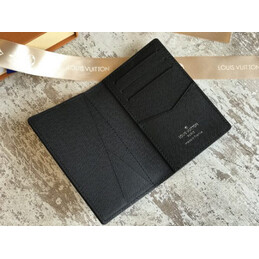 Replica Louis Vuitton Black White Monogram Split Pocket Organizer