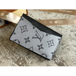Replica Louis Vuitton Black White Monogram Split Pocket Organizer