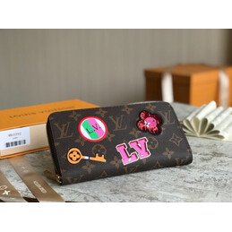 Replica Louis Vuitton Brown Monogram Multicolor Patch Zippy Wallet