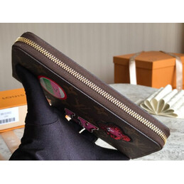 Replica Louis Vuitton Brown Monogram Multicolor Patch Zippy Wallet