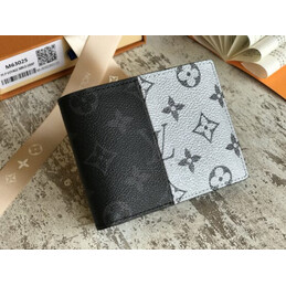 Replica Louis Vuitton Black White Monogram Split Multiple Wallet