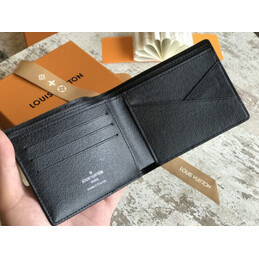 Replica Louis Vuitton Black White Monogram Split Multiple Wallet