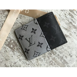 Replica Louis Vuitton Black White Monogram Split Multiple Wallet