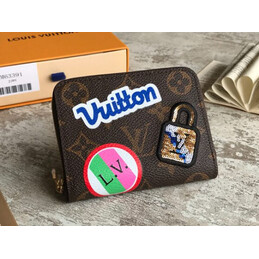 Replica Louis Vuitton Brown Monogram Travel Patch Zippy Coin Purse