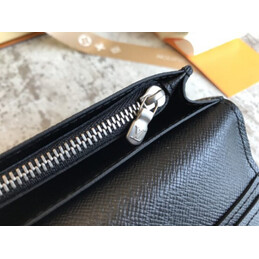 Replica Louis Vuitton Black White Monogram Split Brazza Wallet