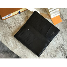 Replica Louis Vuitton Black White Monogram Split Brazza Wallet