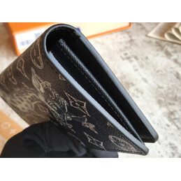 Replica Louis Vuitton Black Monogram Dragon Brazza Wallet