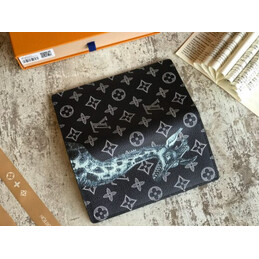 Replica Louis Vuitton Black Monogram Dragon Brazza Wallet
