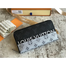Replica Louis Vuitton Black White Monogram Louis Vuitton Zippy Organizer Wallet
