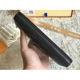 Replica Louis Vuitton Black White Monogram Louis Vuitton Zippy Organizer Wallet